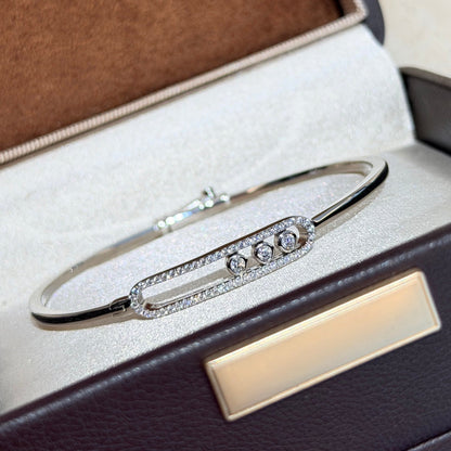 [Limara]MOVE PAVÉ DIAMOND BANGLE BRACELET M