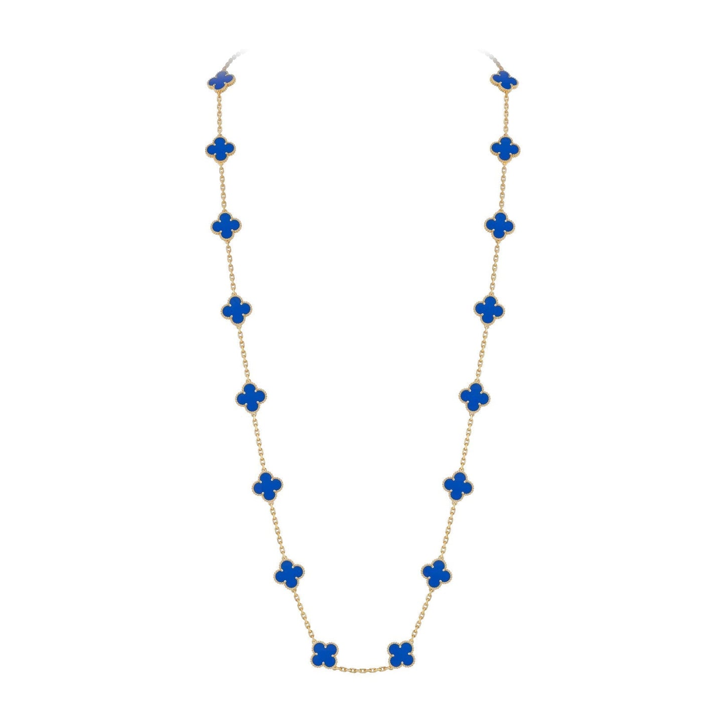 [Limara]CLASSIC 20-MOTIF LUCKY CLOVER LONG NECKLACE GOLD COLLECTION