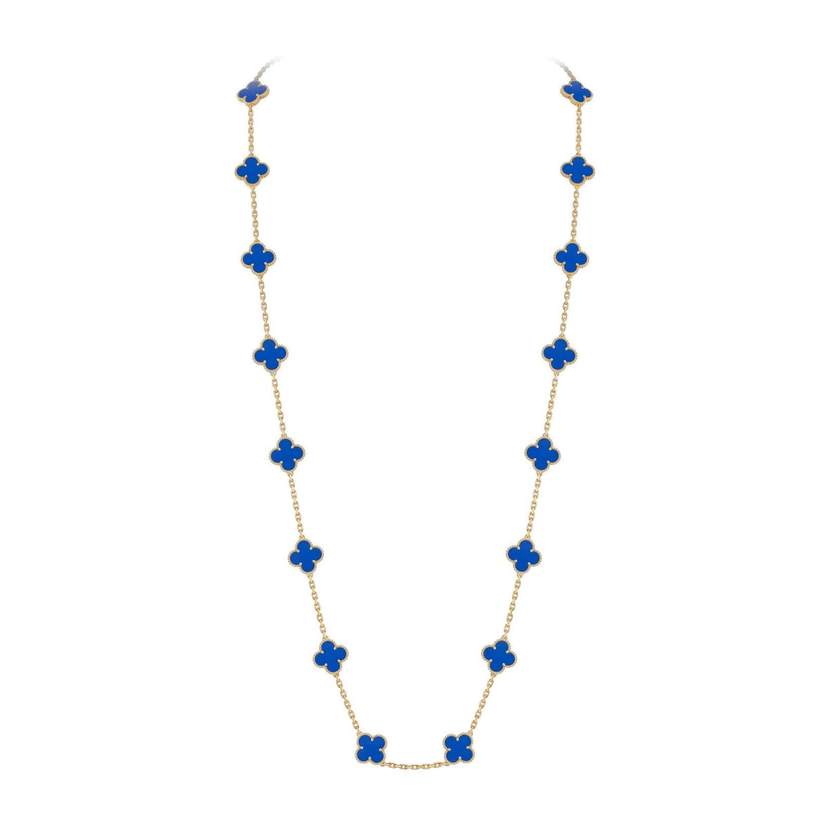 [Limara]CLASSIC 20-MOTIF LUCKY CLOVER LONG NECKLACE GOLD COLLECTION