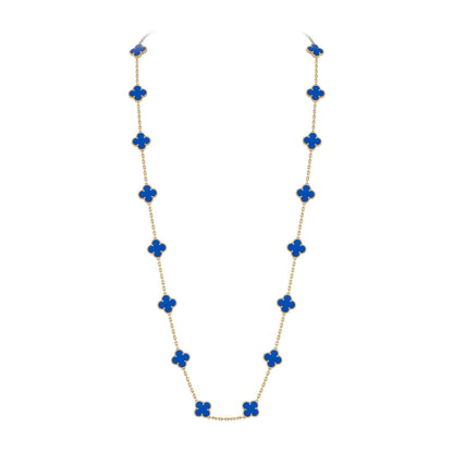 [Limara]CLASSIC 20-MOTIF LUCKY CLOVER LONG NECKLACE GOLD COLLECTION