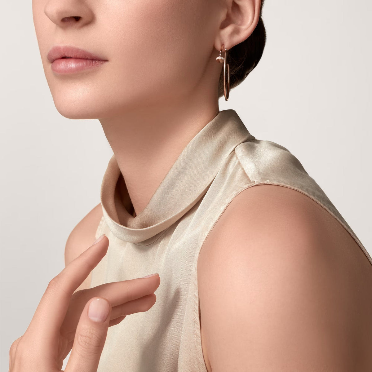 [Limara] JUSTE HALF DIAMOND LARGE EARRINGS