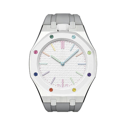 [Limara]OAK POP GRAY STEEL SILICONE STRAP