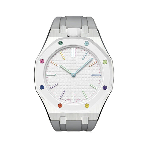 [Limara]OAK POP GRAY STEEL SILICONE STRAP