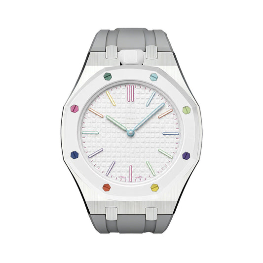 [Limara]OAK POP GRAY STEEL SILICONE STRAP