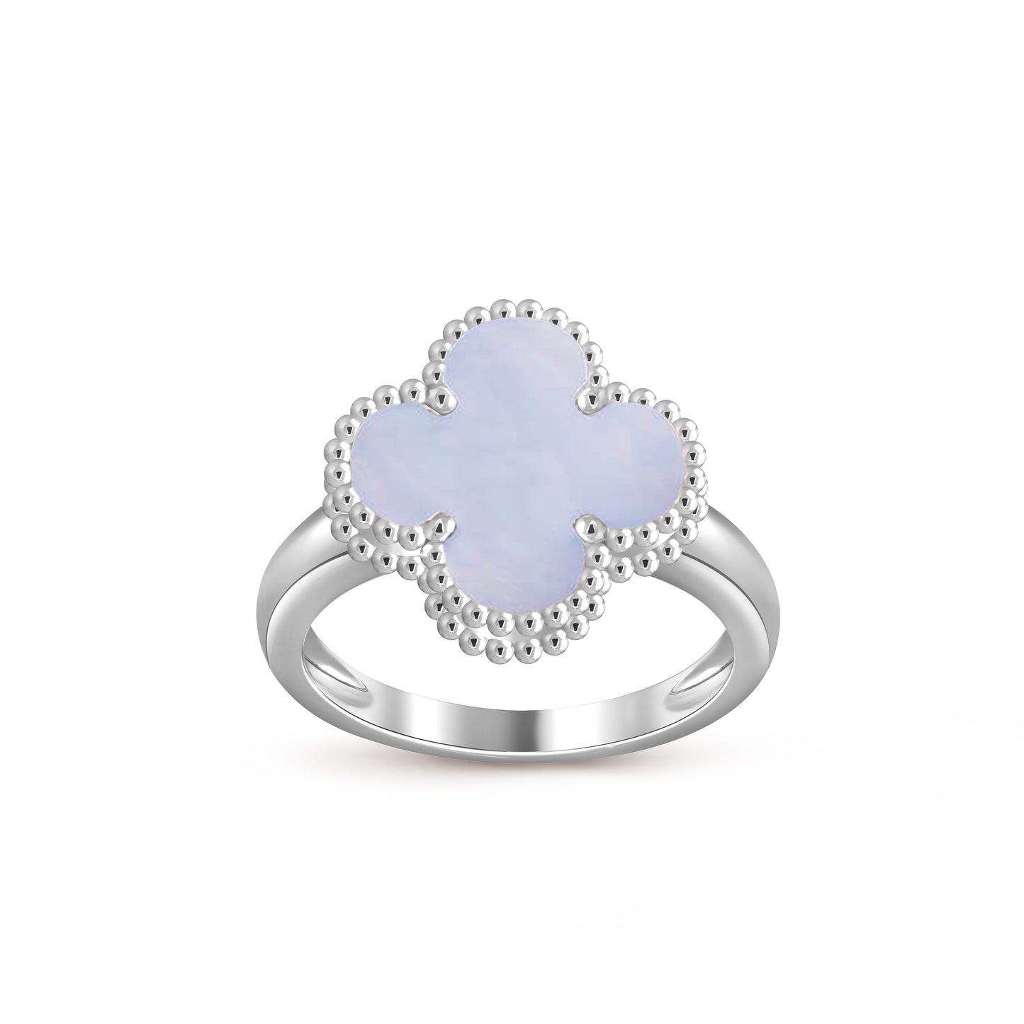 [Limara]LUCKY CLOVER VINTAGE WHITE GOLD RING COLLECTION