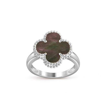[Limara]LUCKY CLOVER VINTAGE WHITE GOLD RING COLLECTION