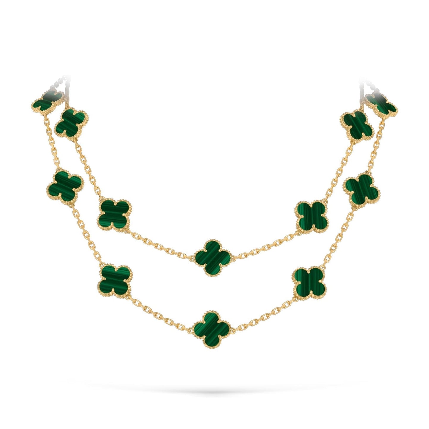 [Limara]CLASSIC 20-MOTIF LUCKY CLOVER LONG NECKLACE GOLD COLLECTION