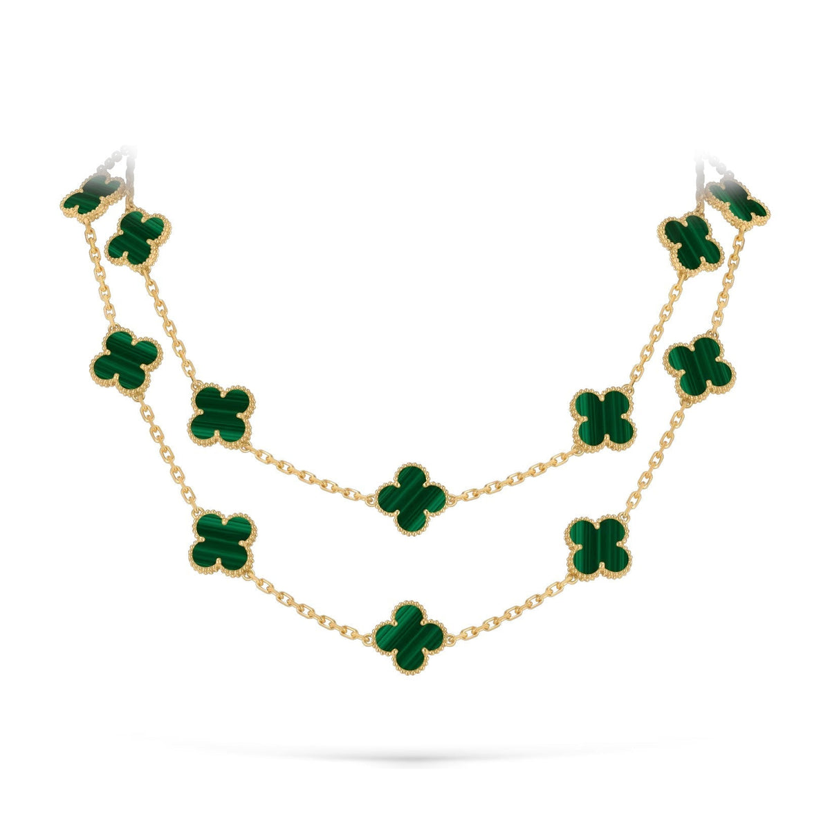 [Limara]CLASSIC 20-MOTIF LUCKY CLOVER LONG NECKLACE GOLD COLLECTION