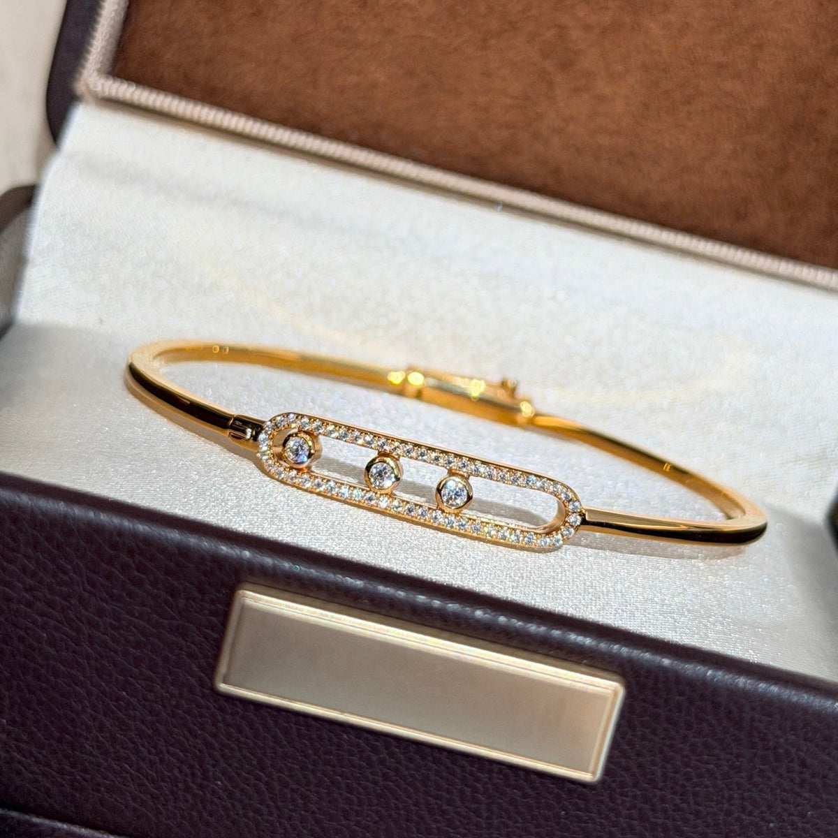 [Limara]MOVE PAVÉ DIAMOND BANGLE BRACELET M
