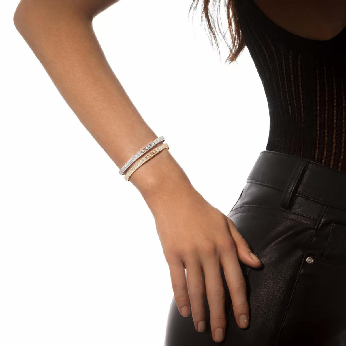 [Limara]MOVE NOA FULL-PAVÉ DIAMOND BANGLE BRACELET