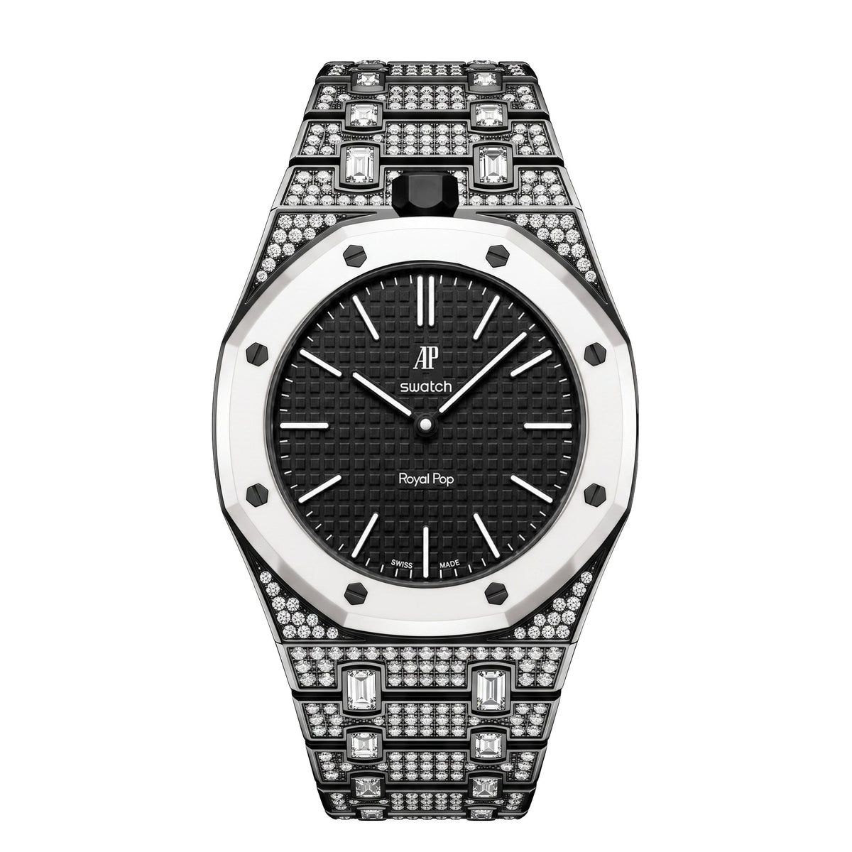 [Limara]Royal Oak Pop Exclusive Bioceramic Case & Bioceramic Strap Full Diamond