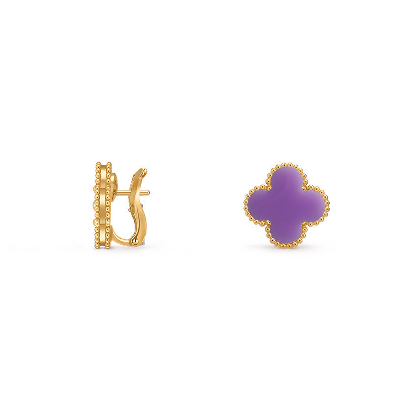 [Limara]15MM CLOVER FLOWER STUD EARRINGS GOLD COLLECTION