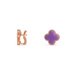 [Limara]15MM CLOVER FLOWER STUD EARRINGS ROSE GOLD COLLECTION