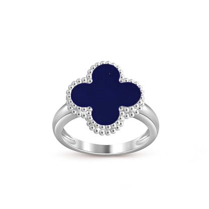 [Limara]LUCKY CLOVER VINTAGE WHITE GOLD RING COLLECTION
