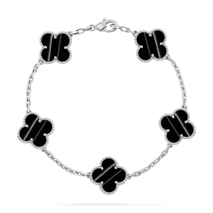 [Limara]LUCKY CLOVER 5-MOTIF BRACELET - PULSE STONE COLLECTION