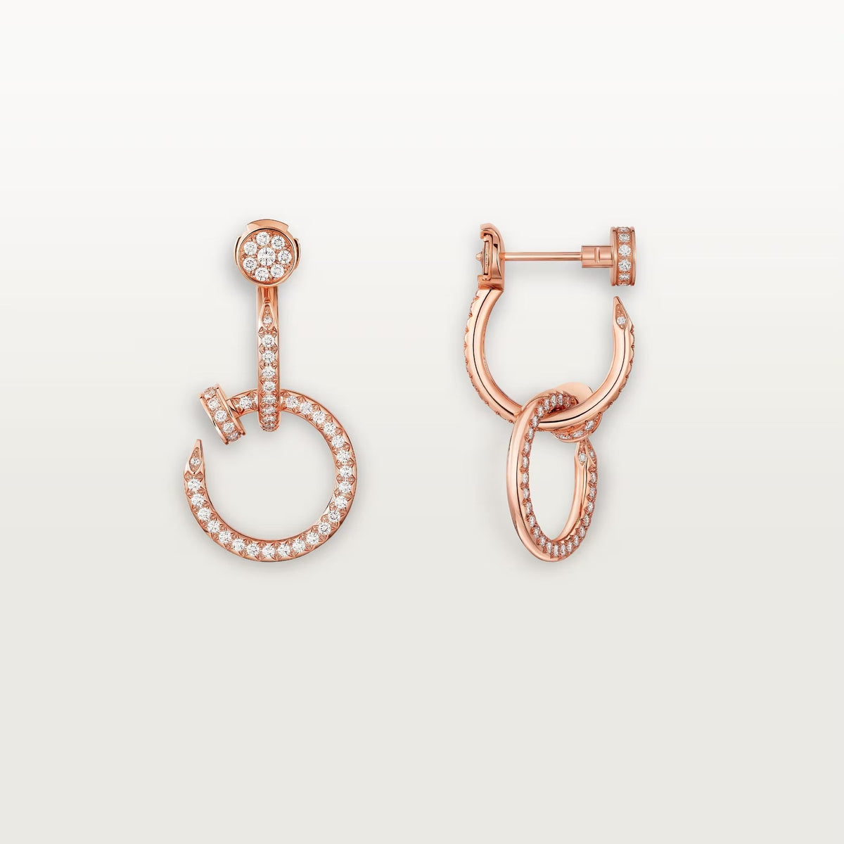 [Limara] JUSTE FULL DIAMOND DOUBLE EARRINGS