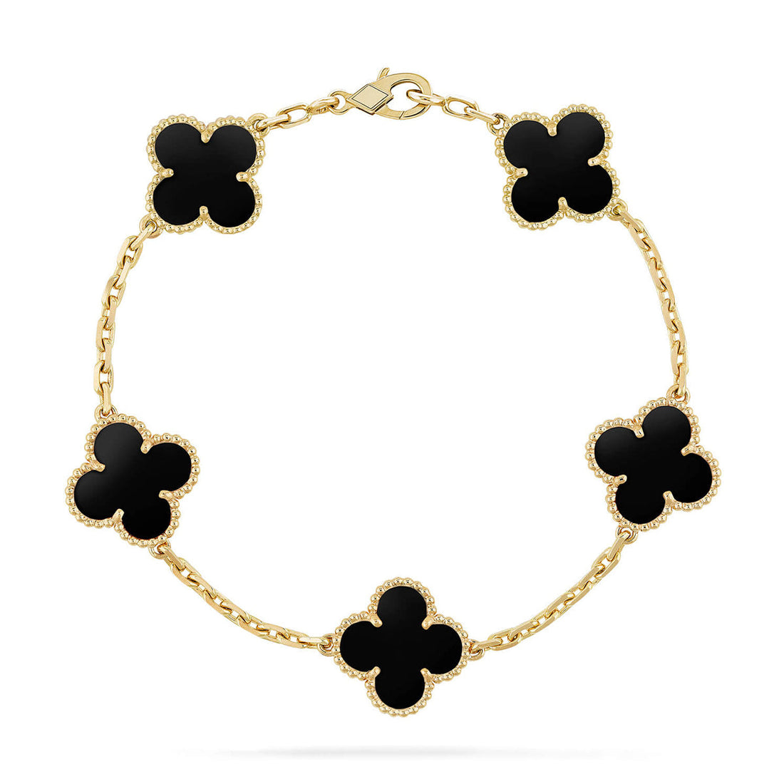 [Limara]  CLOVER 5 MOTIF ONYXS BRACELET COLLECTION