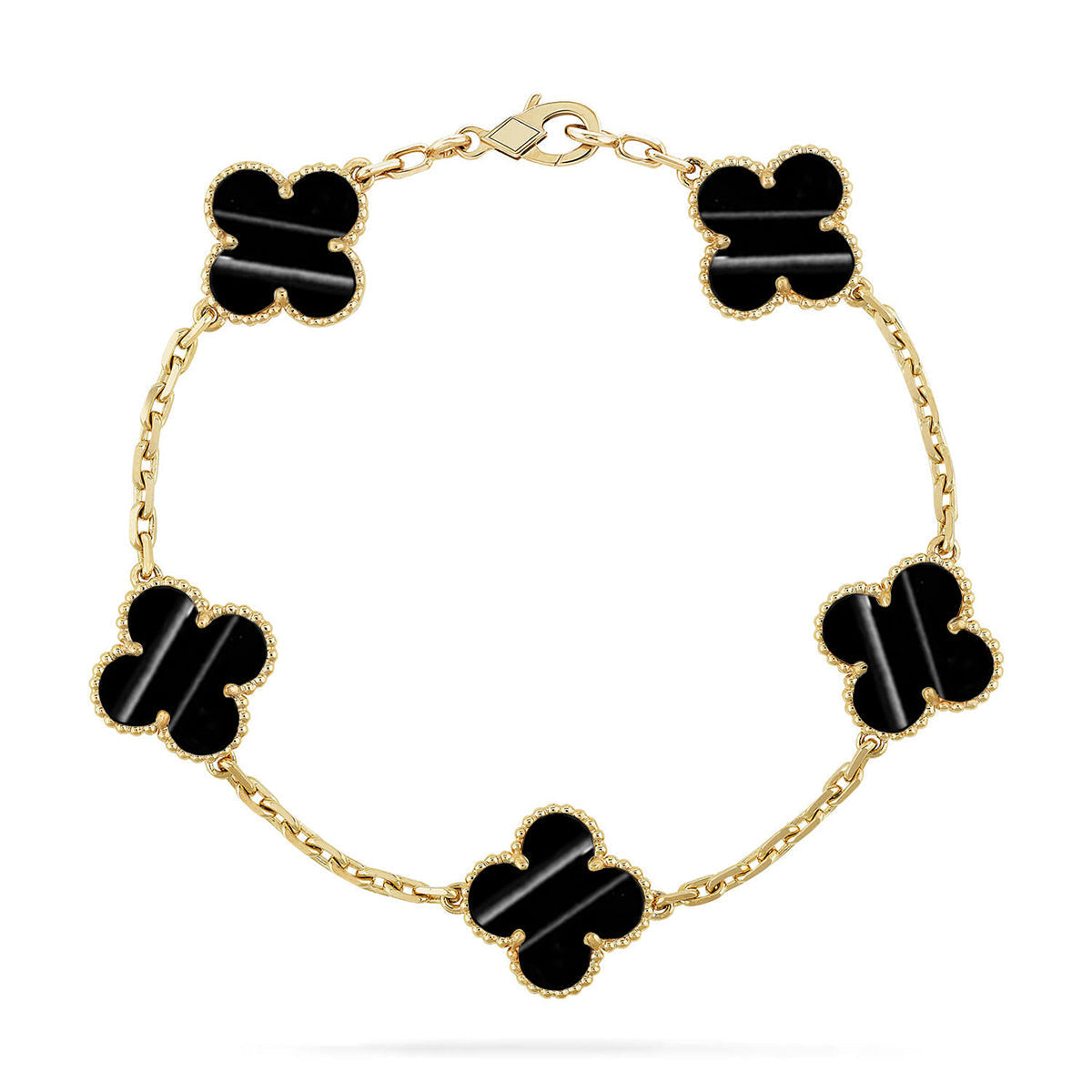 [Limara]LUCKY CLOVER 5-MOTIF BRACELET - PULSE STONE COLLECTION