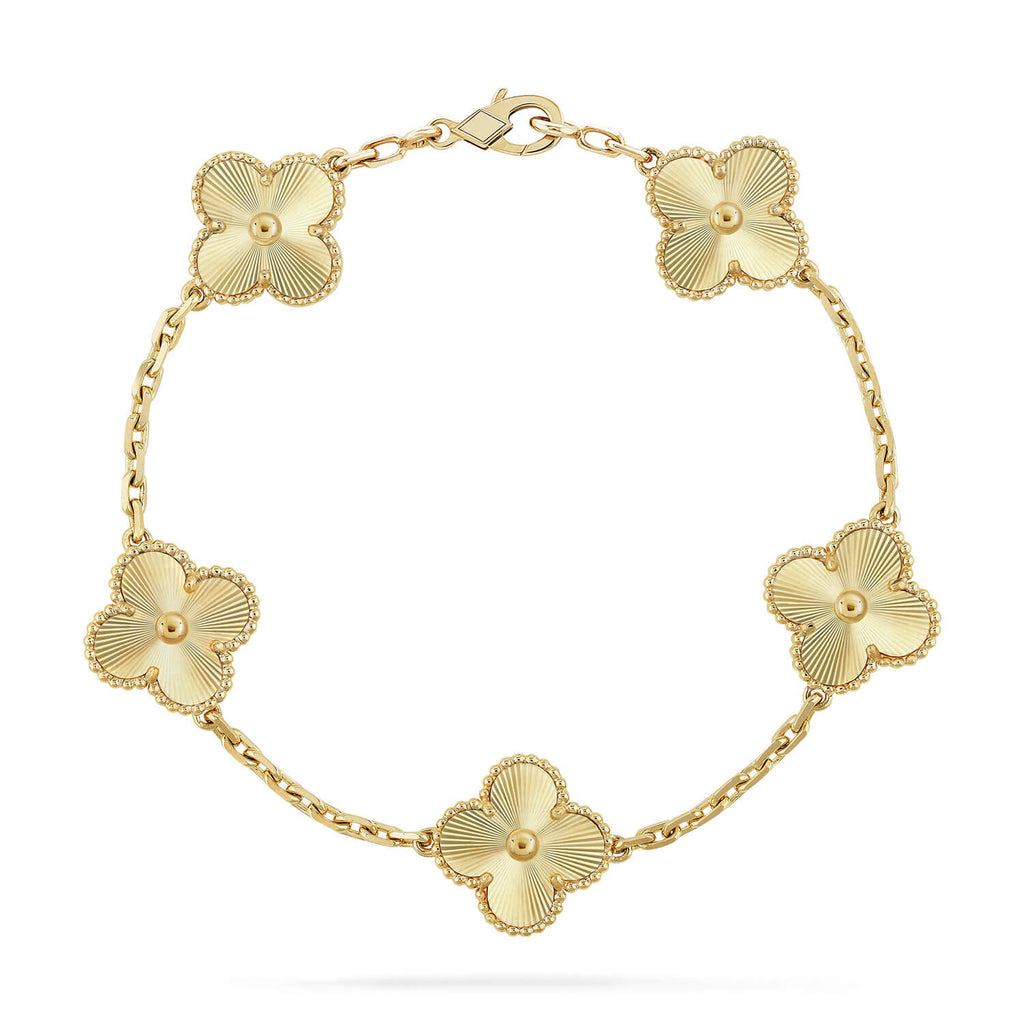 [Limara]LUCKY CLOVER 5-MOTIF BRACELET - LASER COLLECTION