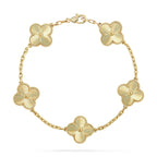 [Limara]LUCKY CLOVER 5-MOTIF BRACELET - LASER COLLECTION