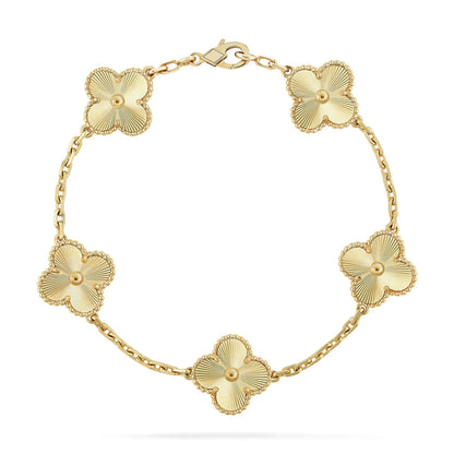 [Limara]LUCKY CLOVER 5-MOTIF BRACELET - LASER COLLECTION