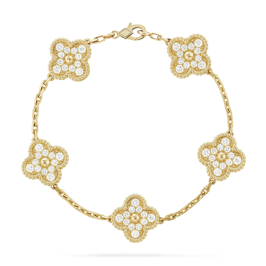 [Limara]  CLOVER 5 MOTIF FULL DIAMOND BRACELET COLLECTION