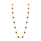 [Limara]CLASSIC 20-MOTIF LUCKY CLOVER LONG NECKLACE GOLD COLLECTION