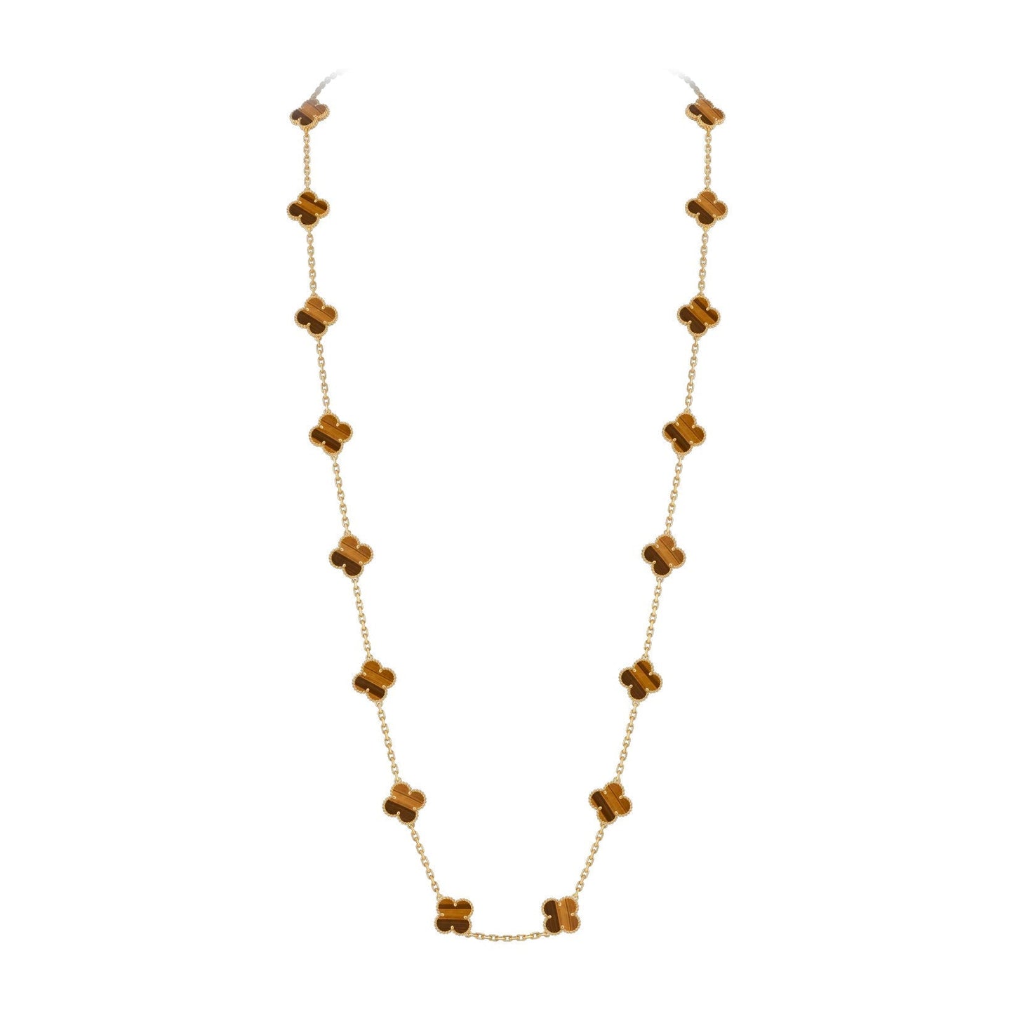 [Limara]CLASSIC 20-MOTIF LUCKY CLOVER LONG NECKLACE GOLD COLLECTION
