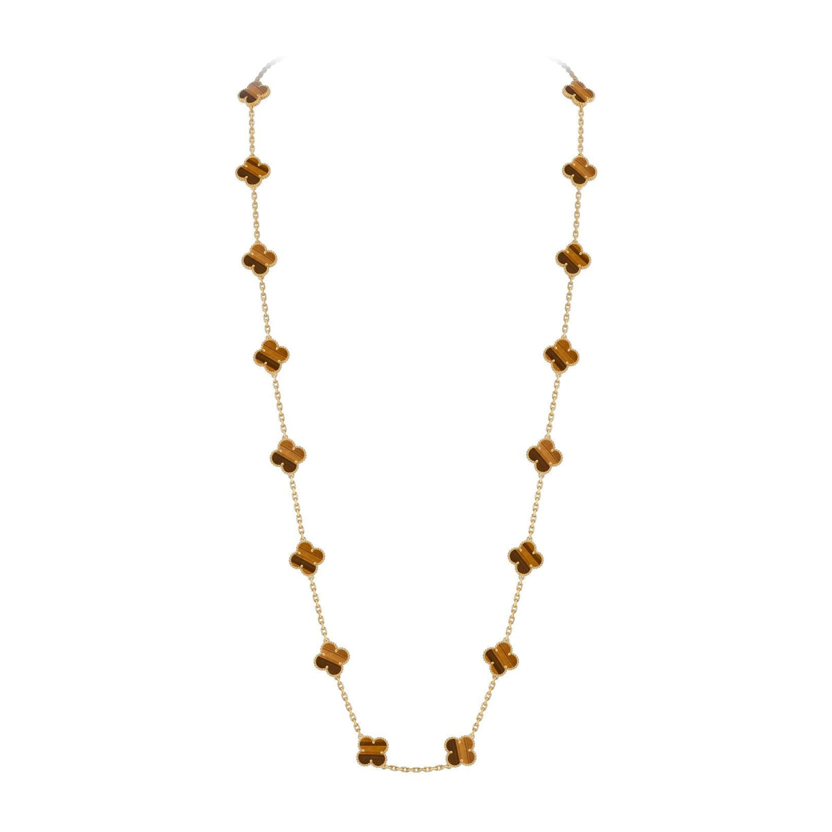 [Limara]CLASSIC 20-MOTIF LUCKY CLOVER LONG NECKLACE GOLD COLLECTION