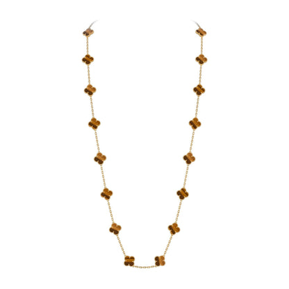 [Limara]CLASSIC 20-MOTIF LUCKY CLOVER LONG NECKLACE GOLD COLLECTION