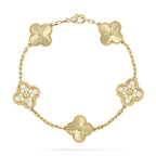 [Limara]LUCKY CLOVER 5-MOTIF BRACELET - LASER COLLECTION