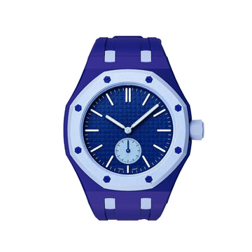 Oak Pop Exclusive Dark Blue And Light Blue Silicone Strap