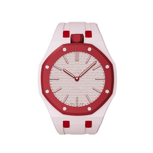 [Limara]OAK POP EXCLUSIVE PINK AND RED SILICONE STRAP