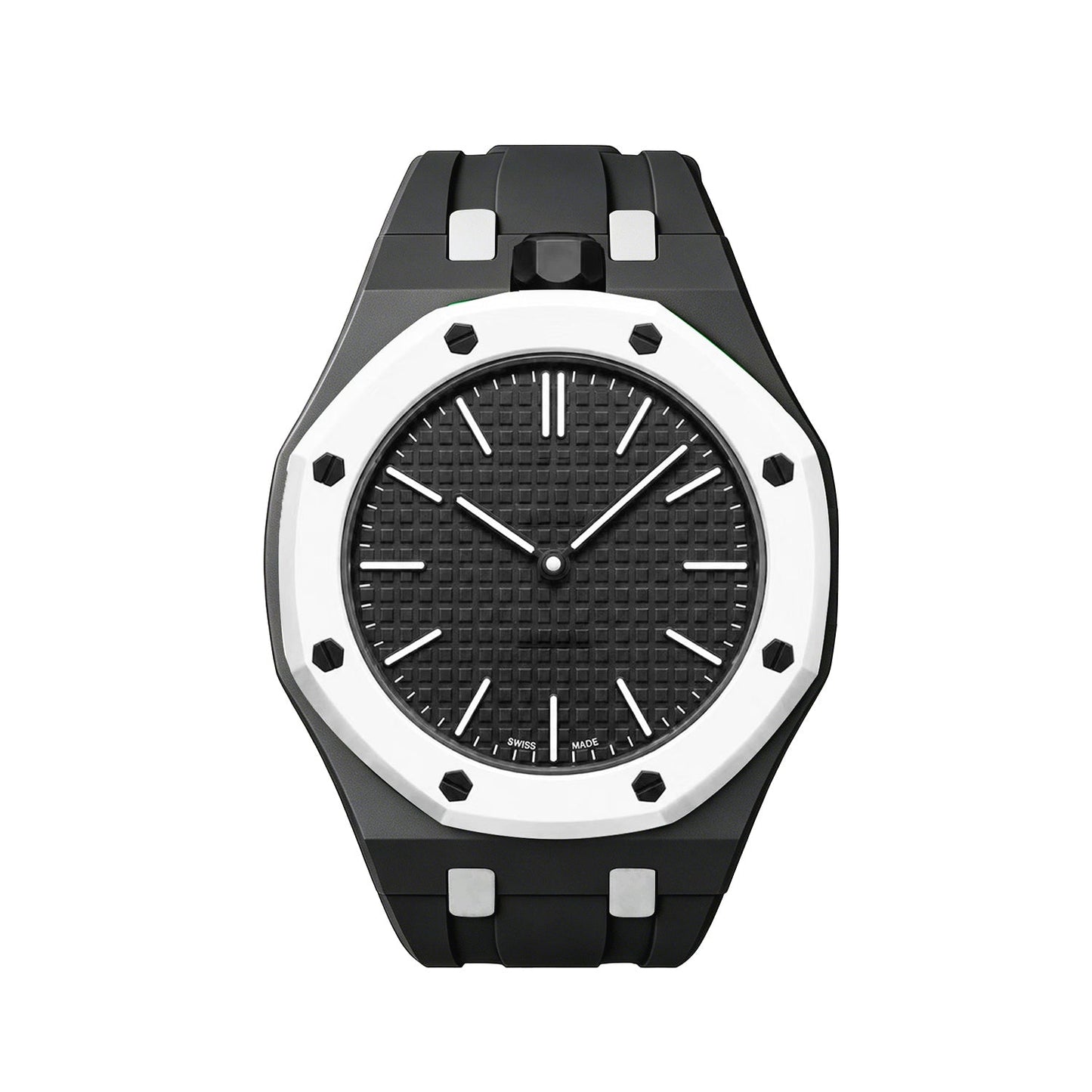 [Limara]OAK POP EXCLUSIVE BLACK AND WHITE SILICONE STRAP