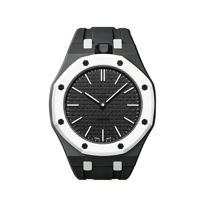 [Limara]OAK POP EXCLUSIVE BLACK AND WHITE SILICONE STRAP