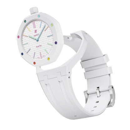 [Limara]OAK POP EXCLUSIVE  WHITE SILICONE STRAP