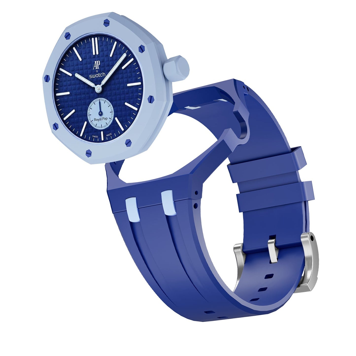 [Limara]OAK POP EXCLUSIVE DARK BLUE AND LIGHT BLUE SILICONE STRAP