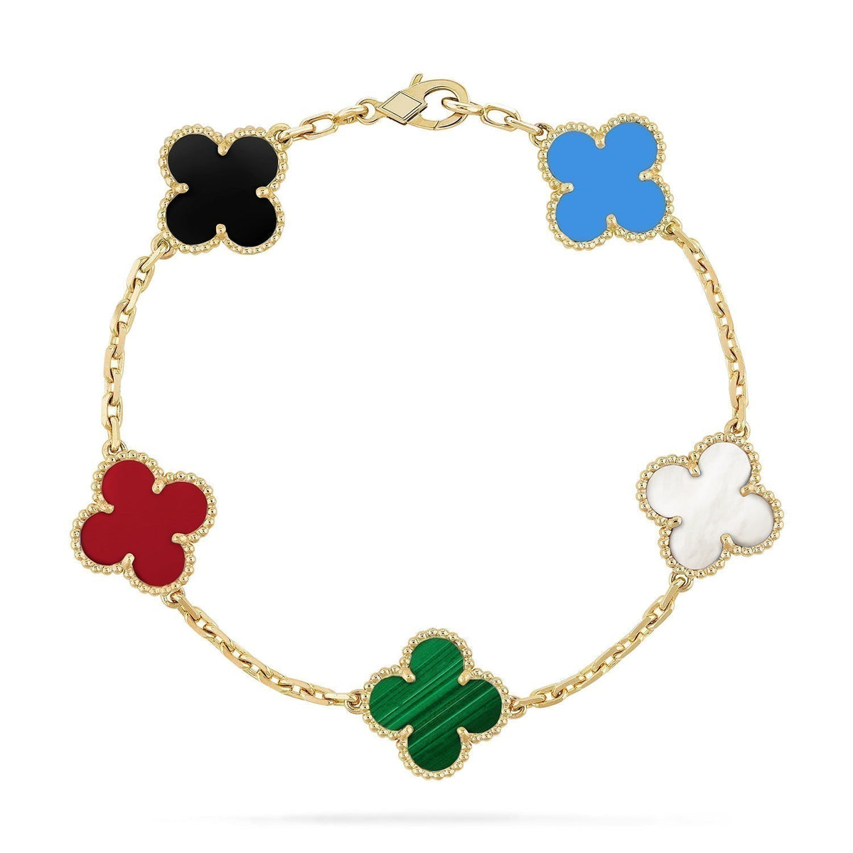 [Limara]CLOVER 5 MOTIFS MULTICOLOR BRACELET