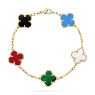 [Limara]CLOVER 5 MOTIFS MULTICOLOR BRACELET
