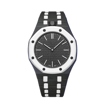 Oak Pop Exclusive Black And White Bioceramic Strap