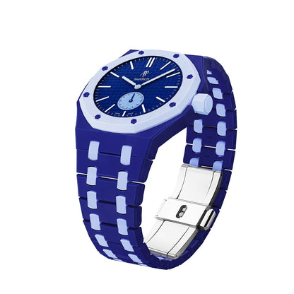 [Limara]OAK POP EXCLUSIVE DARK BLUE AND LIGHT BLUE BIOCERAMIC STRAP