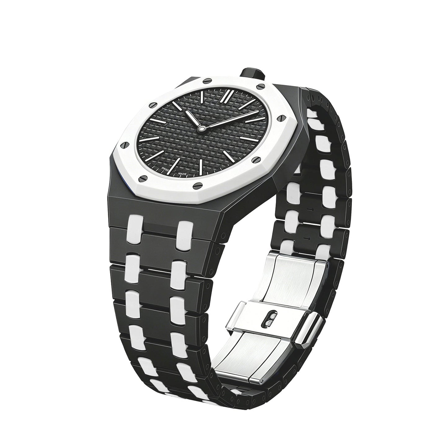 [Limara]OAK POP EXCLUSIVE BLACK AND WHITE BIOCERAMIC STRAP