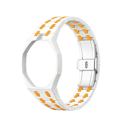 [Limara]OAK POP EXCLUSIVE WHITE AND ORANGE BIOCERAMIC STRAP