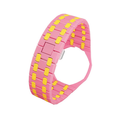 [Limara]OAK POP EXCLUSIVE PINK AND YELLOW BIOCERAMIC STRAP