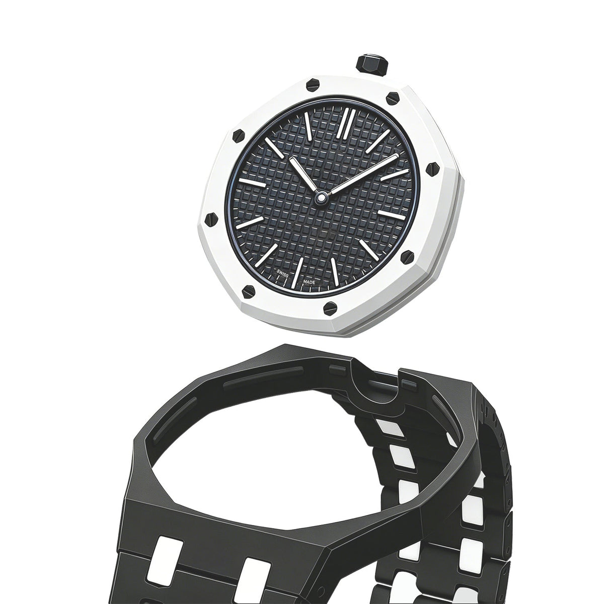 [Limara]OAK POP EXCLUSIVE BLACK AND WHITE BIOCERAMIC STRAP