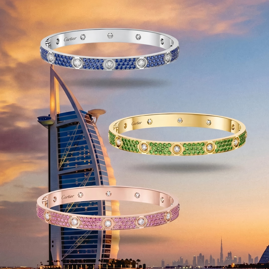 [Limara] 2026 PAVE GEMSTONE LOVE BRACELET 6.1MM 10 DIAMONDS