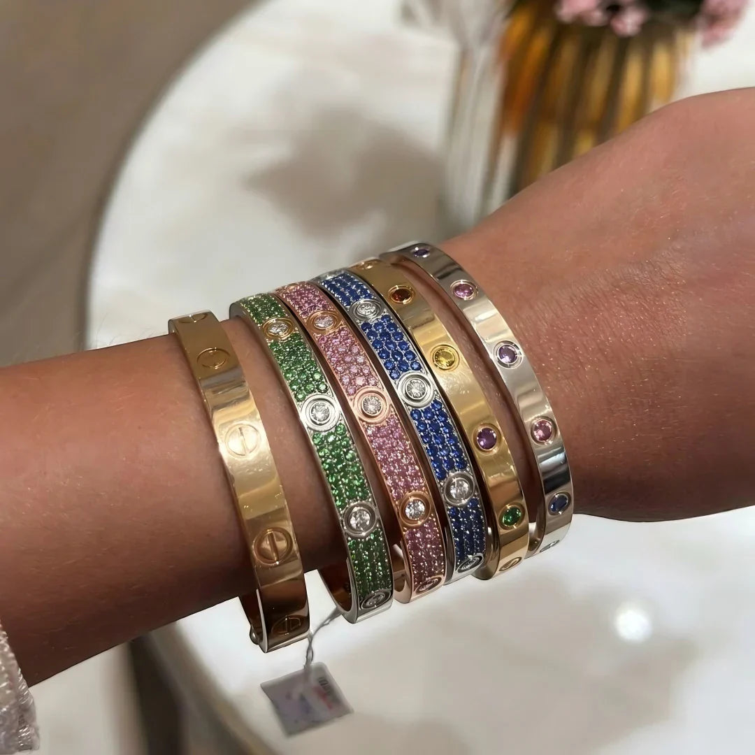 [Limara]CLASSIC 6.1MM LOVE BRACELET 10-DIAMOND FULL PAVÉ
