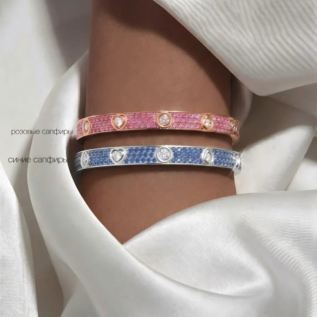 [Limara]CLASSIC 6.1MM LOVE BRACELET 10-DIAMOND FULL PAVÉ