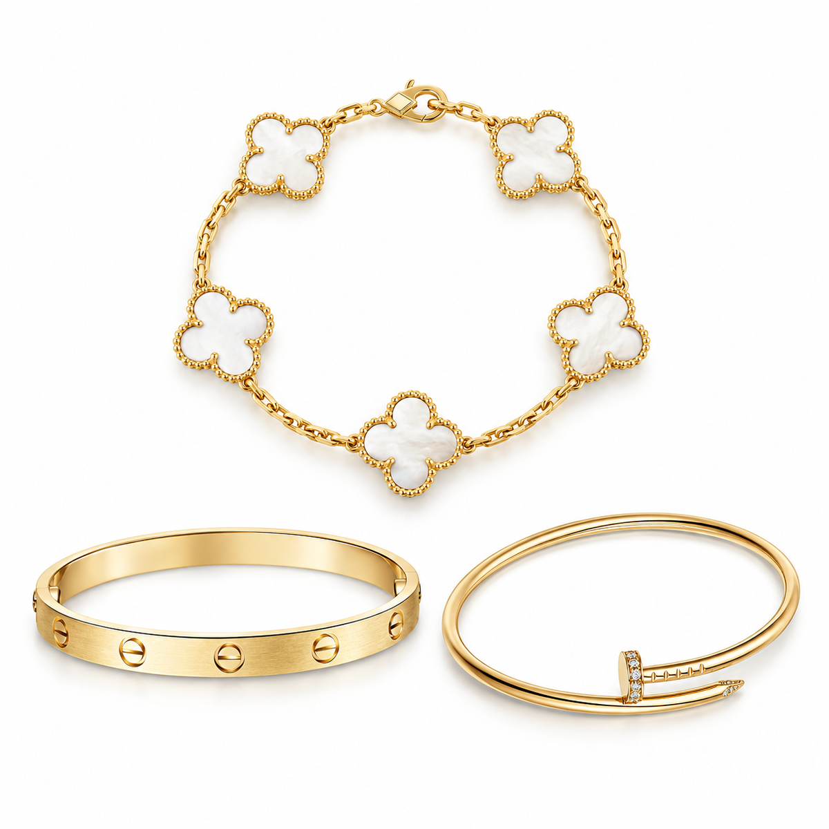 [Limara]Clover & Lover & Juste Bracelet Stack Set