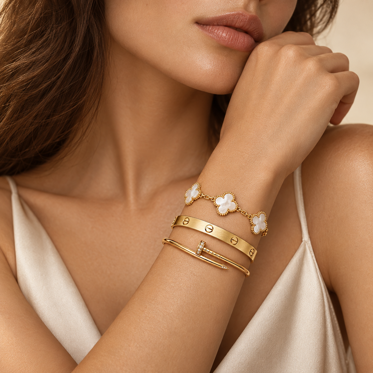[Limara]Clover & Lover & Juste Bracelet Stack Set